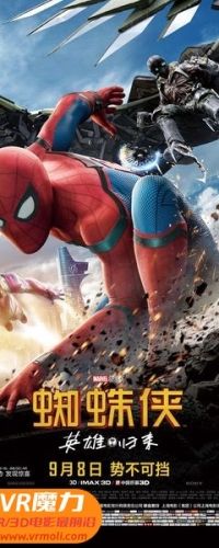 【蜘蛛侠 英雄归来 3D Spider-Man: Homecoming 3D】3D左右电影下载_国英双语_1080P_高清蓝光压制_网盘